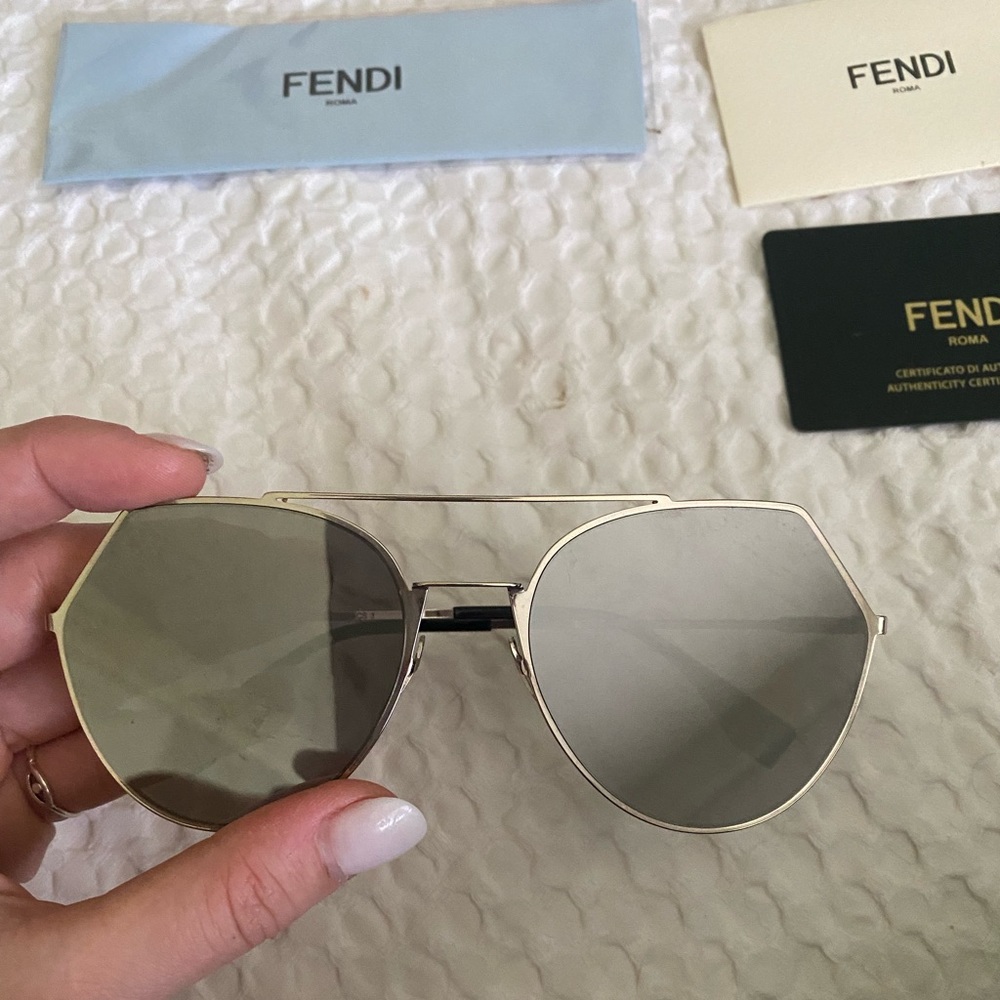 Fendi Silver Mirror Sunglasses